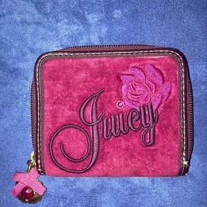 Vintage y2k burgundy pink brown gold juicy couture wallet